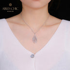 Collier en forme de goutte de boutons de rose 5275