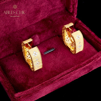 Boucles d'oreilles Trèfle Zircon 5773