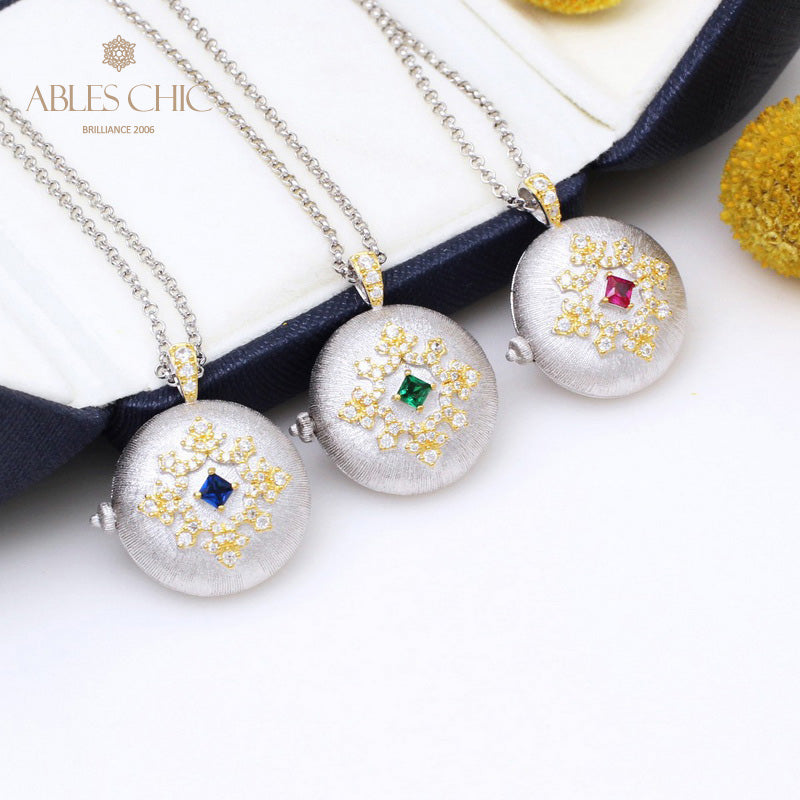 Collier médaillon gravure soyeuse 5321