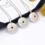 Collier médaillon gravure soyeuse 5321