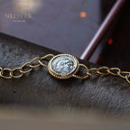 Bracelet médaillon grec Hercules