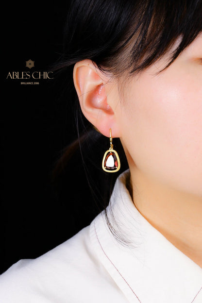 Boucles d'oreilles couleur CZ pierres précieuses C11E4S25184