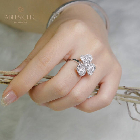 Bague Pétale de Rose Pavée 5303