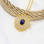 Collier de fleurs ovales étoilées 5667