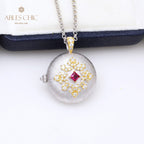 Collier médaillon gravure soyeuse 5321