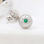 Boucles d'oreilles florales étoile dôme 5478