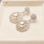 Boucles d'oreilles en filigrane de pétales de rose 6276
