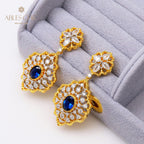 Boucles d'oreilles florales en nid d'abeille détaillées 5117