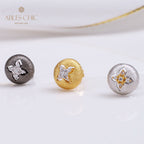 Boucles D'oreilles Soyeuses Dôme Trèfle 5087