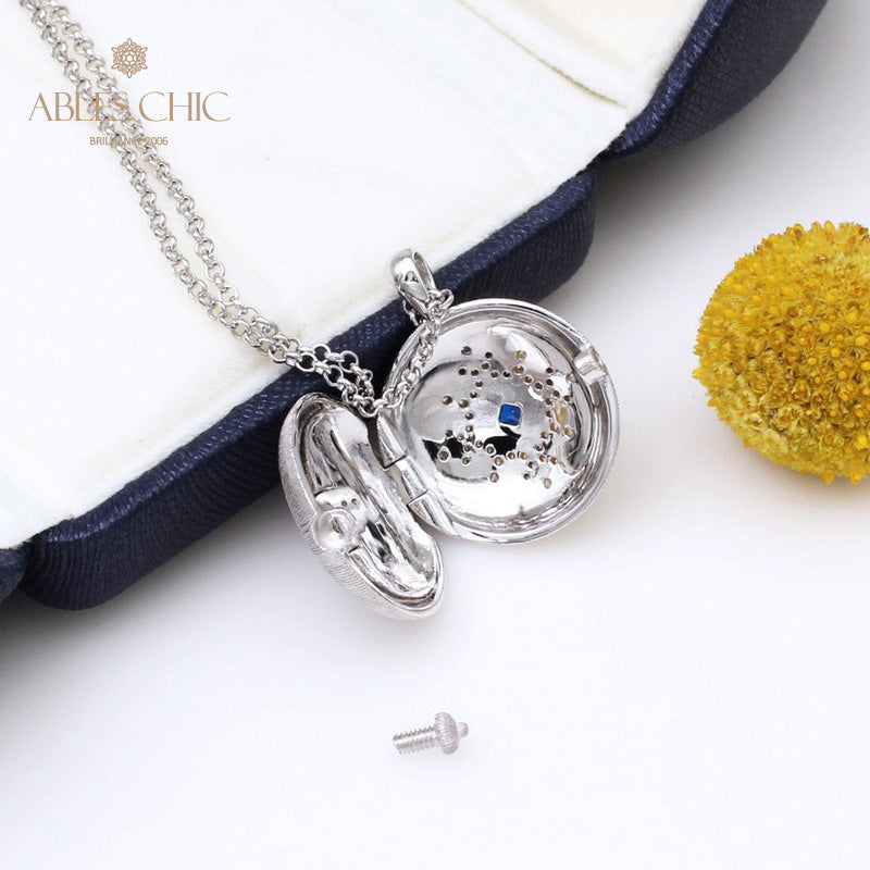 Collier médaillon gravure soyeuse 5321