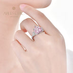 Bague de mariage saphir rose R0926