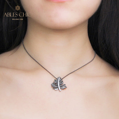 Pendentif feuille d'érable mat 5412