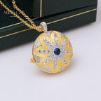 Pendentif médaillon rubis CZ 5210