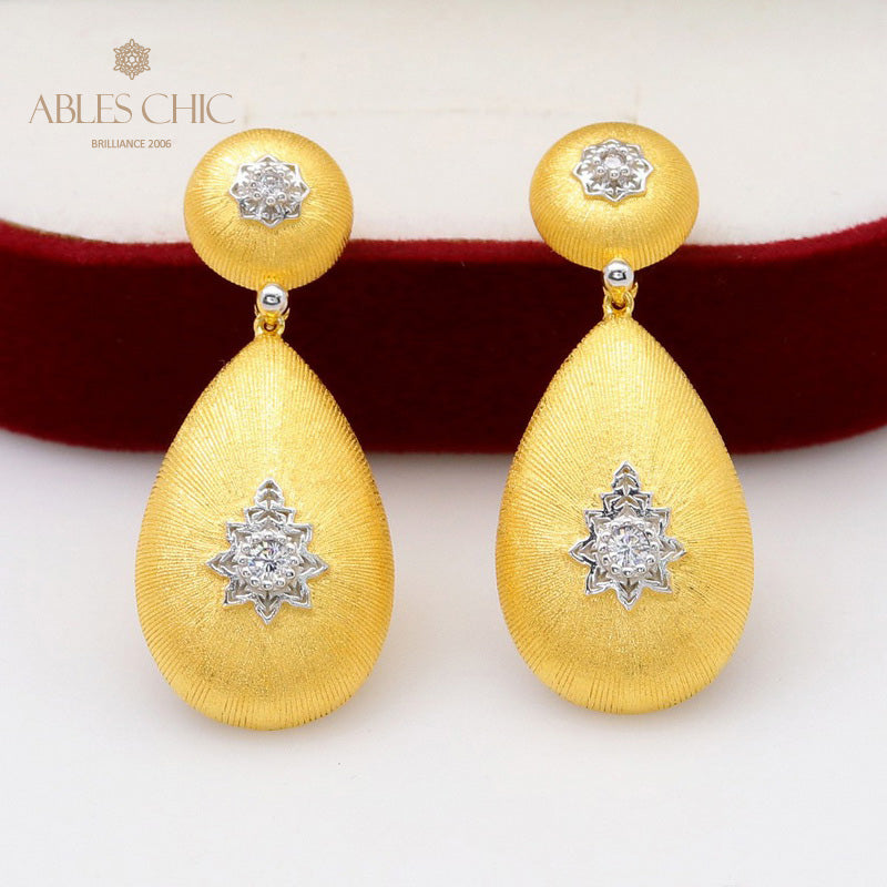 Boucles d'oreilles étoilées en tissu en forme de larme 5143