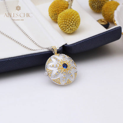 Pendentif médaillon vintage Gem Star 5318