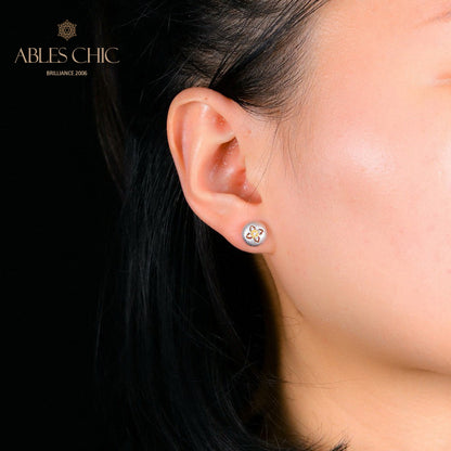 Boucles D'oreilles Soyeuses Dôme Trèfle 5087