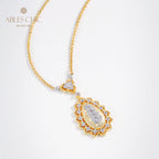 Collier étoilé en forme de larme soyeuse 5109