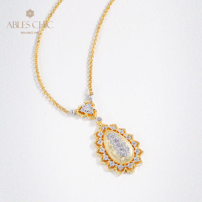 Collier étoilé en forme de larme soyeuse 5109