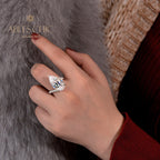 Bague de mariage solitaire poire R0934