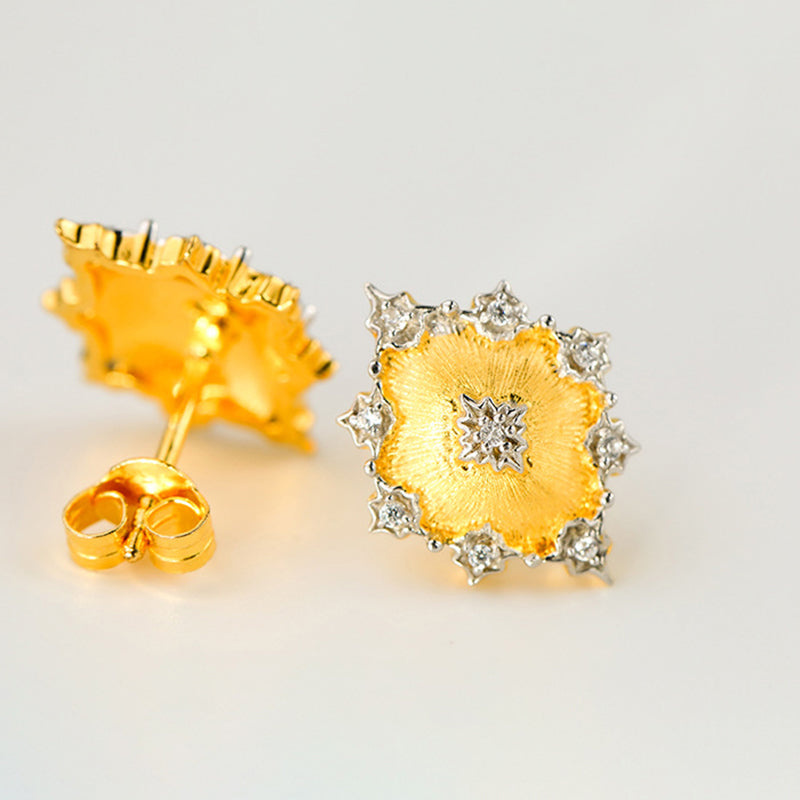 Boucles d'oreilles soyeuses ajourées denses 203734