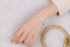 Bracelet à charnière floral soyeux 5637