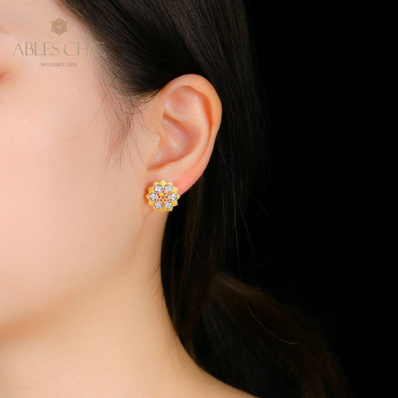 Boucles D'oreilles Fleur Fretworks Dense 5298