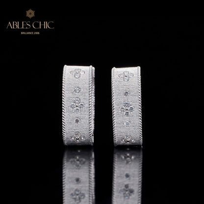 Boucles d'oreilles Trèfle Zircon 5773