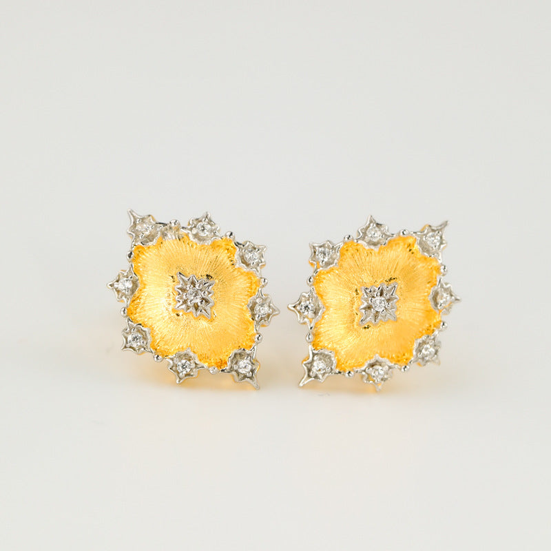 Boucles d'oreilles soyeuses ajourées denses 203734