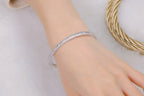 Bracelet étoiles en tissu CZ 5639