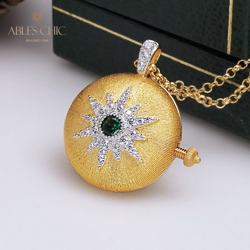 Collier médaillon étoile rubis soyeux 5211