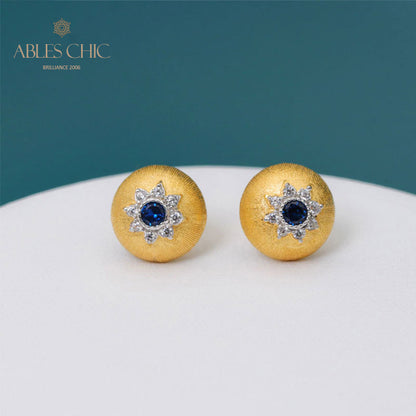 Boucles d'oreilles florales étoile dôme 5091