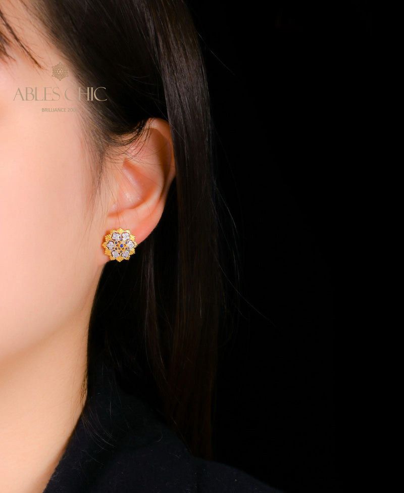 Boucles D'oreilles Fleur Fretworks Dense 5298