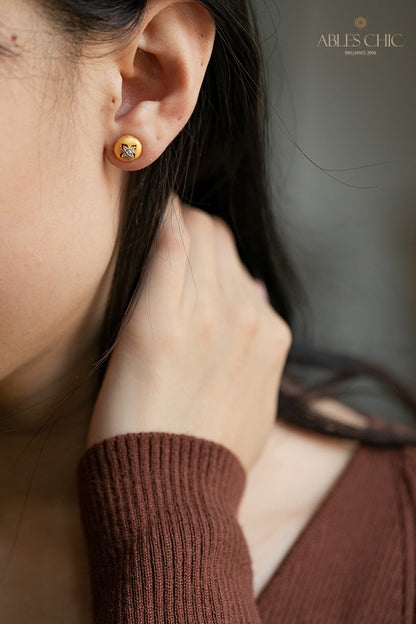 Boucles D'oreilles Soyeuses Dôme Trèfle 5087