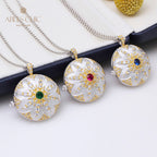 Pendentif médaillon vintage Gem Star 5318
