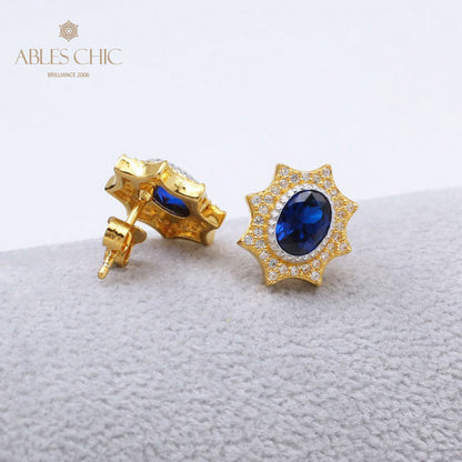 Solatiare Boucles d'oreilles étoile saphir 5471