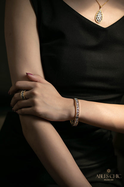 Bracelet Zircon Filigrane Floral 5021