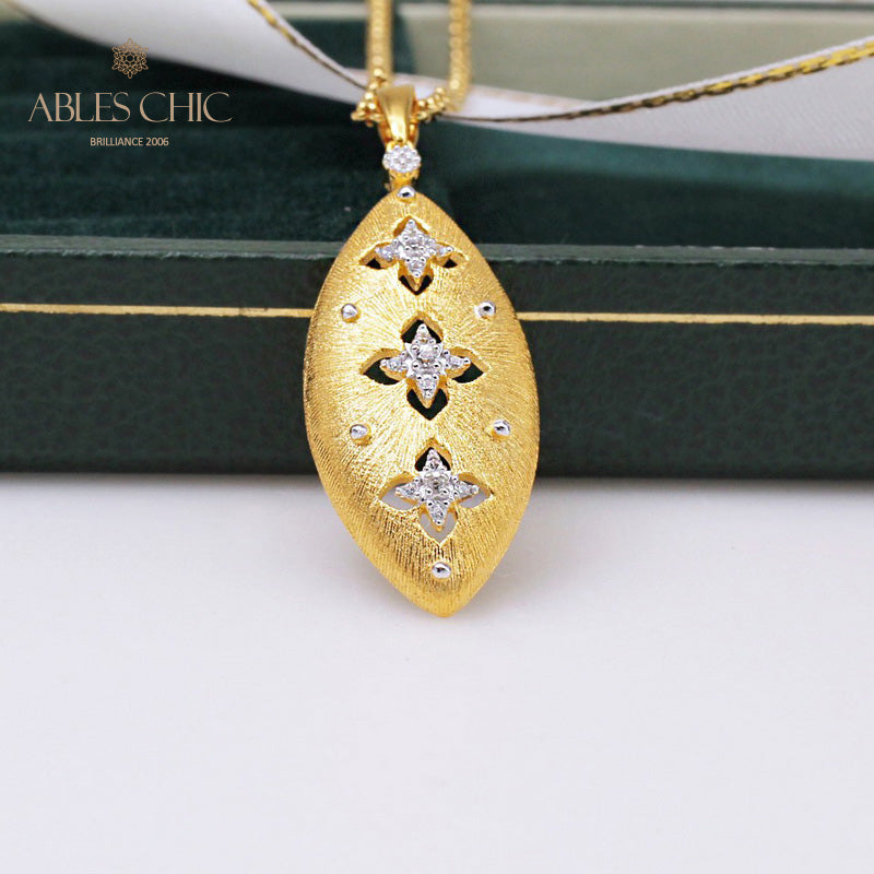 Pendentif fleur de trèfle en tissu 5281