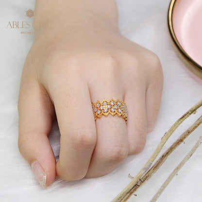 Bracelet Dentelle Filigrane Zircons 5008