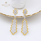Boucles d'oreilles chandelier en dentelle ajourée 5010