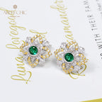 Boucles d'oreilles en filigrane de trèfles emblématiques 5535