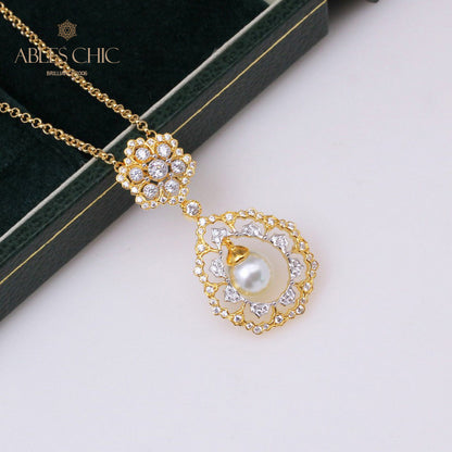 Collier de perles en forme de larme en filigrane 6275