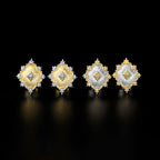 Boucles d'oreilles soyeuses ajourées denses 203734