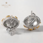 Boucles d'oreilles à motif en tissu dôme étoilé 5089