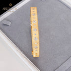 Bracelet en tissu trèfle avec zircons étoilés 5775