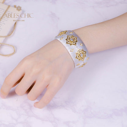 Bracelet Floral Émeraude Fretwork Dense 5231