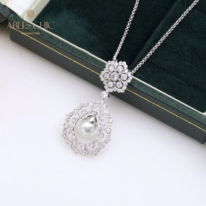 Collier de perles en forme de larme en filigrane 6275