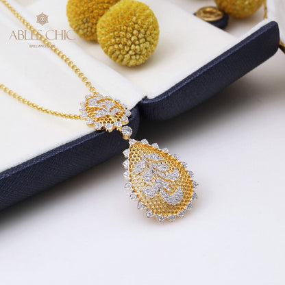 Collier Floral En Filigrane De Dentelle 5340