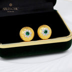 Boucles d'oreilles florales étoile dôme 5091