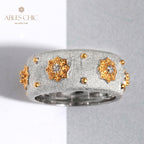 Bague Soyeuse Fleurs Étoilées 5025