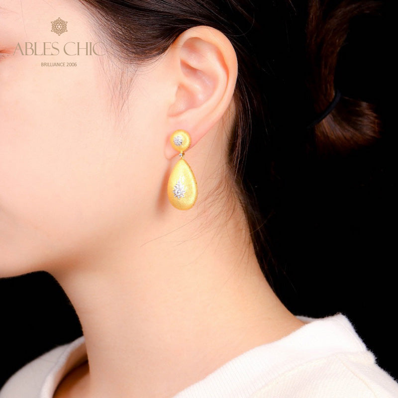 Boucles d'oreilles étoilées en tissu en forme de larme 5143